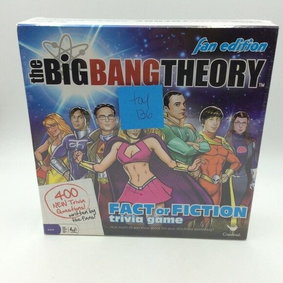Trivia Board Game Big Bang Theory Fact Fiction Fan Edition Cardinal New Sealed - Picture 1 of 6